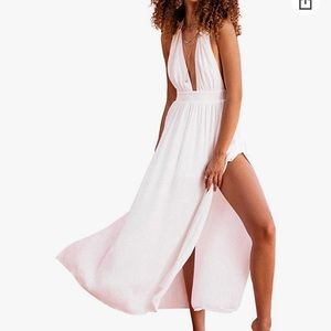 White maxi dres